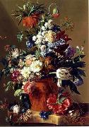 Floral, beautiful classical still life of flowers.054